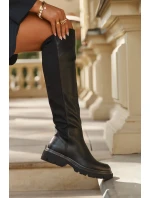 dámské kozačky z eko kůže černé model 21710947 - Boto