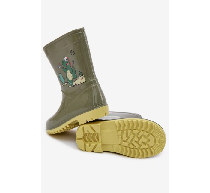 Dětské holínky tmavě zelené model 21794020 - Boto Dětské holínky tmavě zelené model 21794020 - Boto