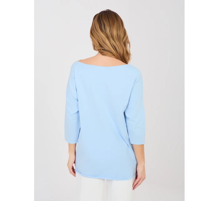 Bluzka RV BZ model 22013750 jasny niebieski - FPrice Bluzka RV BZ model 22013750 jasny niebieski - FPrice