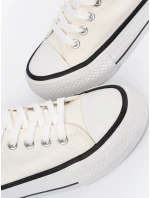 Praktické tenisky bílé dámské platforma Praktické tenisky bílé dámské platforma