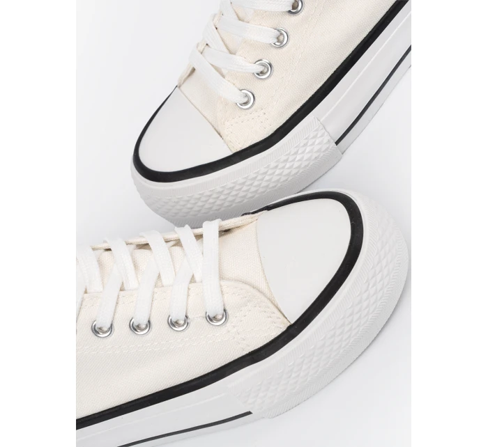 Praktické tenisky bílé dámské platforma Praktické tenisky bílé dámské platforma