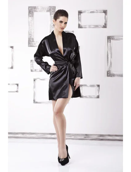 Dámský župan Agnes 2 black - DKAREN Dámský župan Agnes 2 black - DKAREN