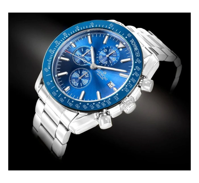 Pánské hodinky Giewont Chronograph Sapphire Silver Blue GW8720-B3 Pánské hodinky Giewont Chronograph Sapphire Silver Blue GW8720-B3