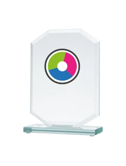 Skleněná trofej s barevným potiskem LuxorJet