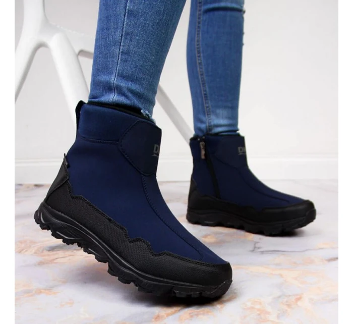 Zimní sněhové boty nepromokavé tmavě modré DK Zimní sněhové boty nepromokavé tmavě modré DK