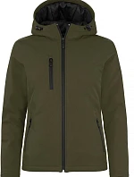 Clique Padded Hooded Softshell Women Dámská zateplená softshellová bunda s kapucí 67.0953 fog green