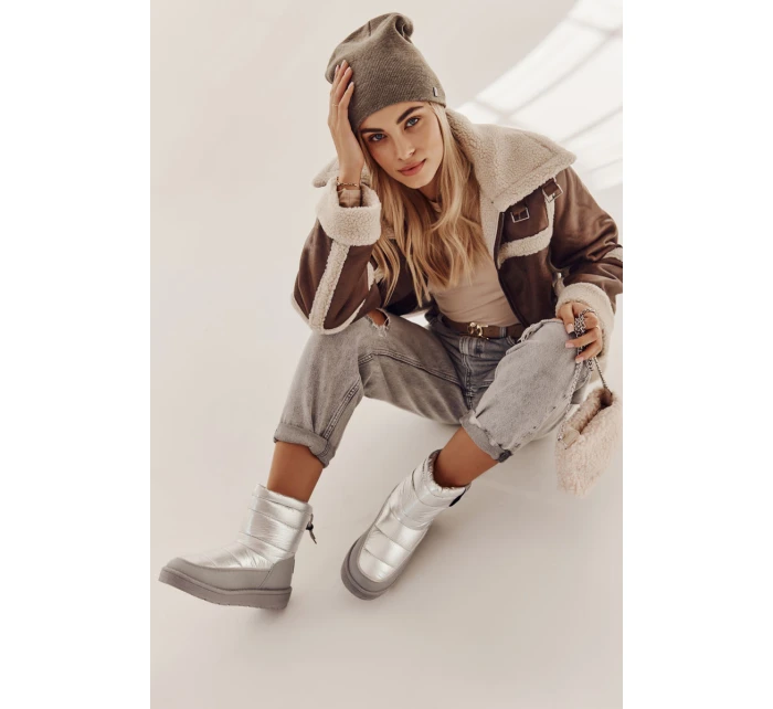 Dámské Sněhule Big Star model 21561942 Stříbrné - Big Star Shoes Dámské Sněhule Big Star model 21561942 Stříbrné - Big Star Shoes