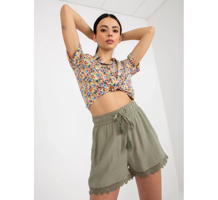 Dámské šortky D73760M62233KB khaki - FPrice