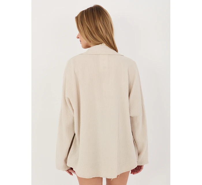 Koszula MI KS model 22102655 beżowy - FPrice Koszula MI KS model 22102655 beżowy - FPrice