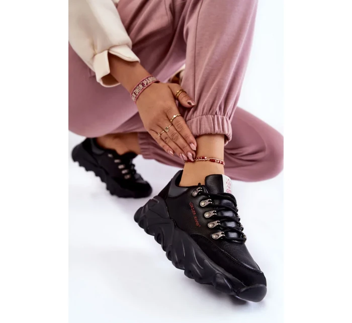 Dámské Tenisky na platformě Cross Jeans KK2R4073C černe Dámské Tenisky na platformě Cross Jeans KK2R4073C černe