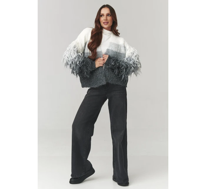 Svetr na zapínání  model 220770 Makadamia