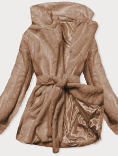 Hnědá dámská bunda  s límcem model 16151689 - Ann Gissy