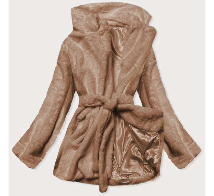 Hnědá dámská bunda  s límcem model 16151689 - Ann Gissy