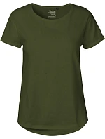 O Dámské bio tričko s ohrnutými rukávy military model 22505566 - Neutral O Dámské bio tričko s ohrnutými rukávy military model 22505566 - Neutral