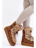 Voděodolné sněhule na platformě veganské D.Franklin DFSH370004 Hnědé