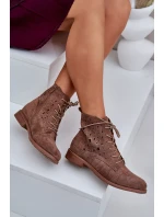 Šněrovací Boty S Vzorem Hnědé model 21685089 - S.Barski Šněrovací Boty S Vzorem Hnědé model 21685089 - S.Barski