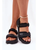 Sportovní Sandály Dámské Na Platformě Big Star model 21693778 Černé - Big Star Shoes Sportovní Sandály Dámské Na Platformě Big Star model 21693778 Černé - Big Star Shoes