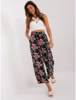 Kalhoty D73770R62237B černá zelená