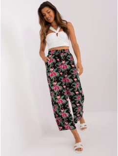 Kalhoty D73770R62237B černá zelená