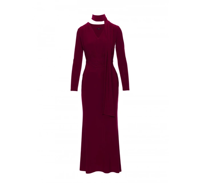 Šaty s řasením a  bordó model 21479357 - Moe