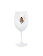 Personalizovaná sklenice s výřezem fotky na podkladu