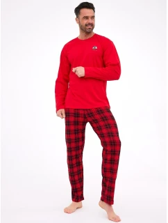 Pánské pyžamo Denali 124/305 Červená s černou - Cornette