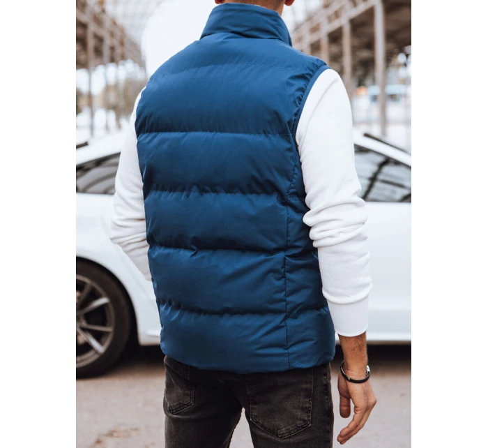 Pánská prošívaná modrá vesta Dstreet model 21971582 - FashionStreet Pánská prošívaná modrá vesta Dstreet model 21971582 - FashionStreet