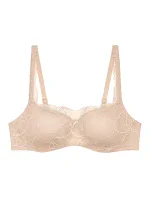 Dámská podprsenka Body Make-Up Illusion Lace Balconette - BROWN - sv. hnědá 00NZ - TRIUMPH