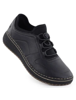 Černé dámské kožené polobotky model 21960277 - Rieker