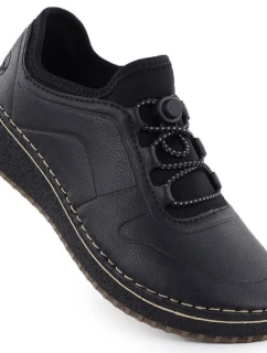 Černé dámské kožené polobotky model 21960277 - Rieker