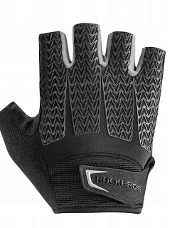 Cyklistické rukavice Rockbros S169BGR XXL s gelovými polštářky - šedé