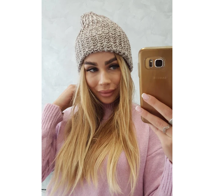 Dámská čepice Delia K260 tmavě béžová Dámská čepice Delia K260 tmavě béžová