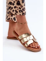 Ploché Dámské Sandály Z Zlaté model 21661048 - EVENTO Ploché Dámské Sandály Z Zlaté model 21661048 - EVENTO