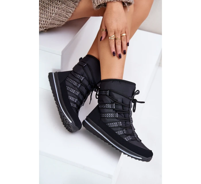 Dámské šněrovací boty do sněhu Progress model 21677045 Černé - Boto