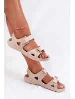 Dámské Pěnové Sandály Na Platformě Big Star model 21695317 Béžové - Big Star Shoes Dámské Pěnové Sandály Na Platformě Big Star model 21695317 Béžové - Big Star Shoes