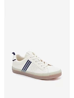 Eko kožené dámské tenisky Big Star model 22074741 Bílé - Big Star Shoes Eko kožené dámské tenisky Big Star model 22074741 Bílé - Big Star Shoes