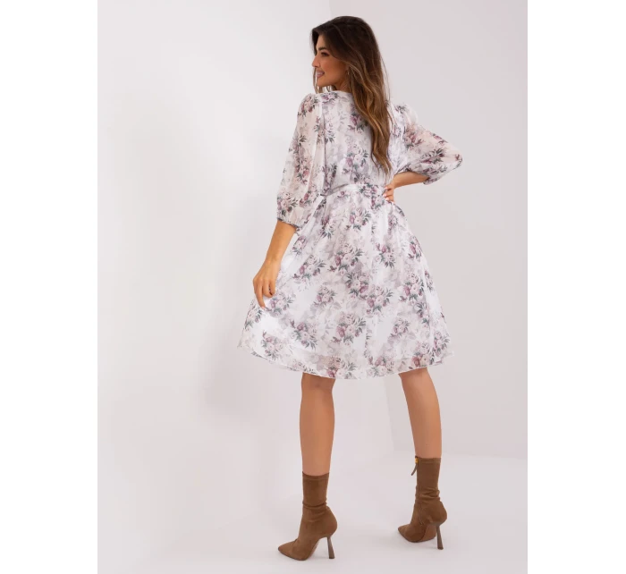 Sukienka LK SK model 19001776 biały - FPrice Sukienka LK SK model 19001776 biały - FPrice