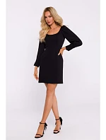 M836 Mini šaty se čtvercovým výstřihem - černé