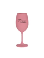 PROTOŽE BÝT STREAMER NENÍ PRDEL - růžová sklenice na víno 350 ml PROTOŽE BÝT STREAMER NENÍ PRDEL - růžová sklenice na víno 350 ml