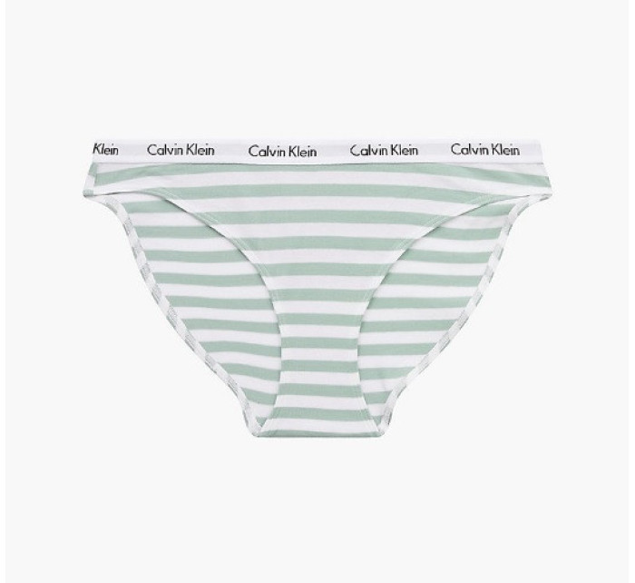 Dámské kalhotky D1618E 5XD bílá/zelená - Calvin Klein