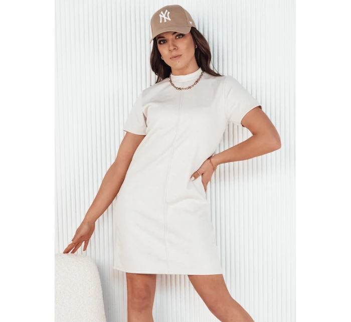 SHAWN ecru mini šaty FashionStreet EY2449 SHAWN ecru mini šaty FashionStreet EY2449