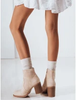 Dámské semišové béžové kozačky FashionStreet ZY1248