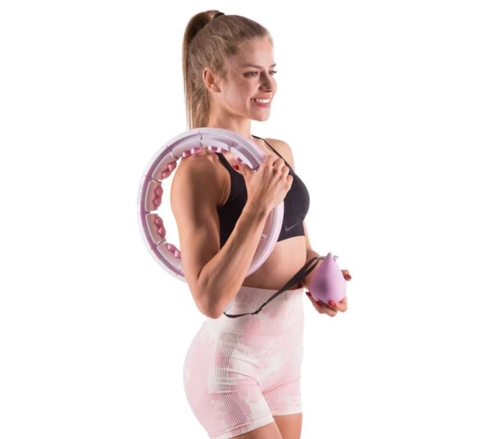 Obruč HMS HHW06 s výstupky, závažím a počítadlem růžová