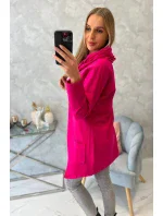 Oversize fuchsiová tunika s obálkovou přední částí