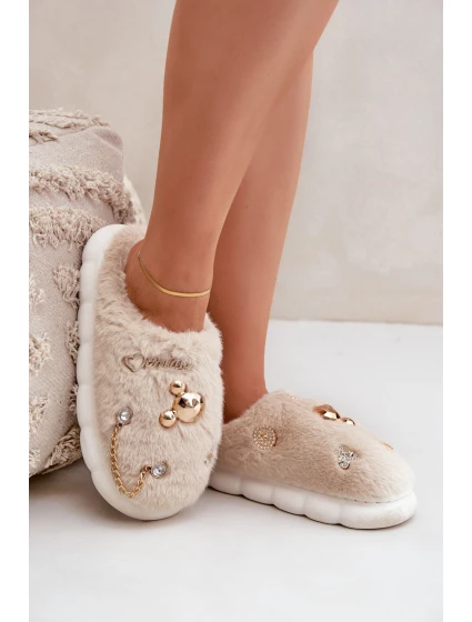 Kožené Pantofle S Béžové model 21680845 - Boto Kožené Pantofle S Béžové model 21680845 - Boto