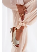 Kožené Sandály Na  Zlaté model 21693568 - Artiker