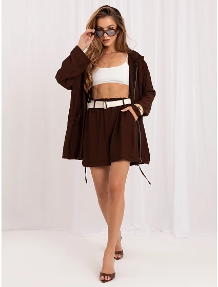 Szorty IT SN model 22222968 ciemny brązowy - FPrice Szorty IT SN model 22222968 ciemny brązowy - FPrice
