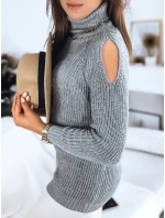 Dámský svetr ARIEL světle šedý FashionStreet MY1704