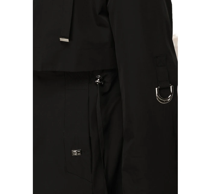 Dámská přechodná bunda parka černá FashionStreet TY5556 Dámská přechodná bunda parka černá FashionStreet TY5556