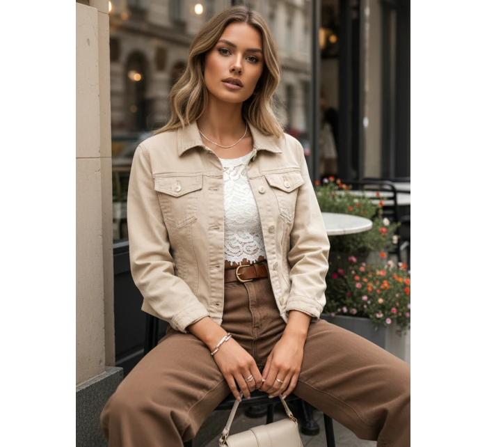 Kurtka damska beżowa model 22014096 - FashionStreet